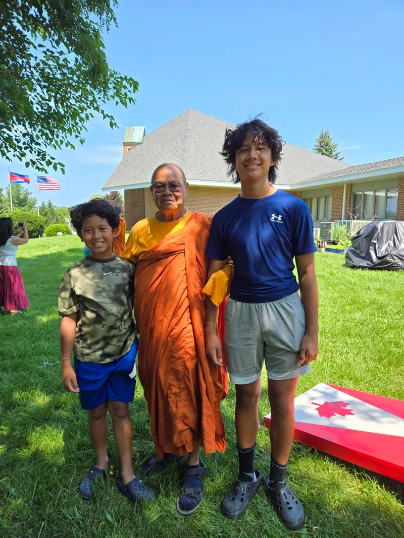 Khmer community at a Buddhist temple festival